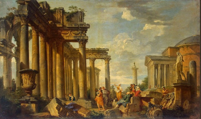 Giovanni_Paolo_Pannini_-Roman_Ruins_with_the_Statue_of_Apollo,_1740s
